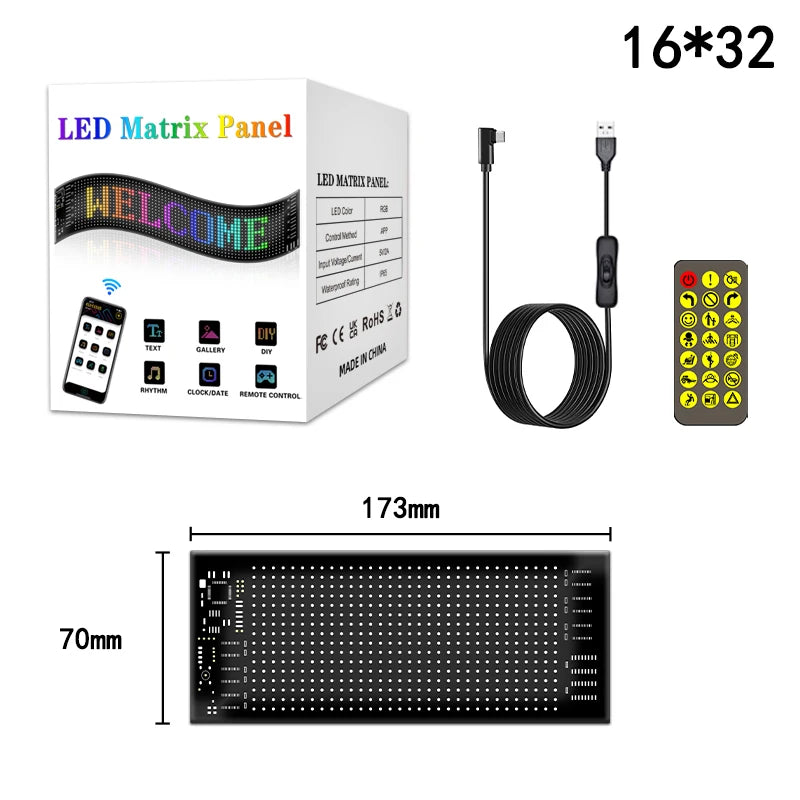 led matrix pixel panel for car