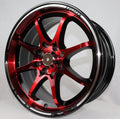 black rims with red