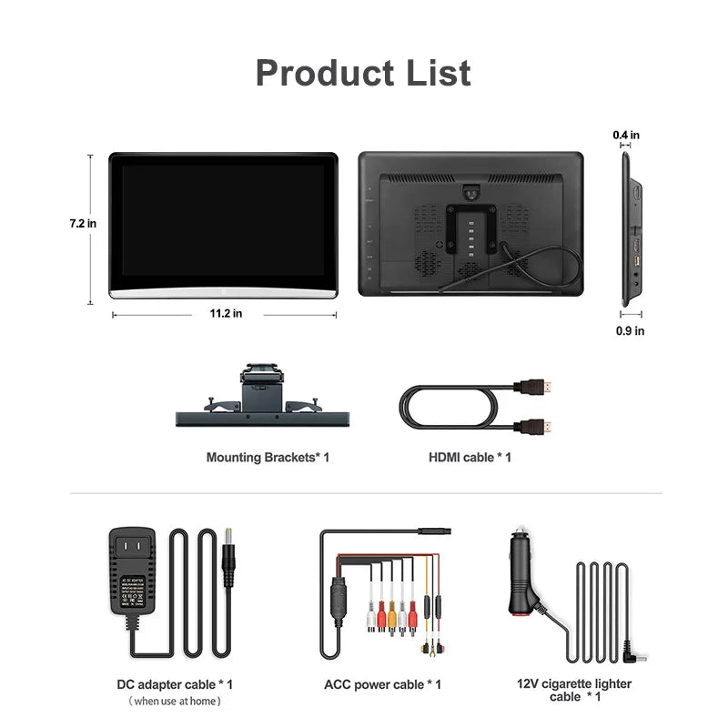 headrest monitor for car