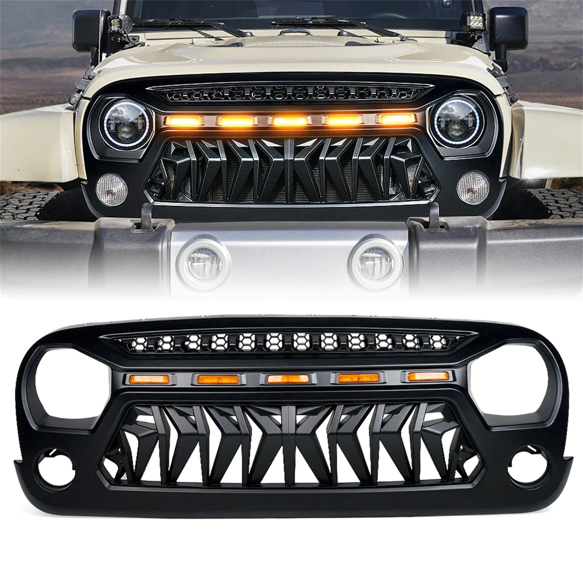 led light jeep