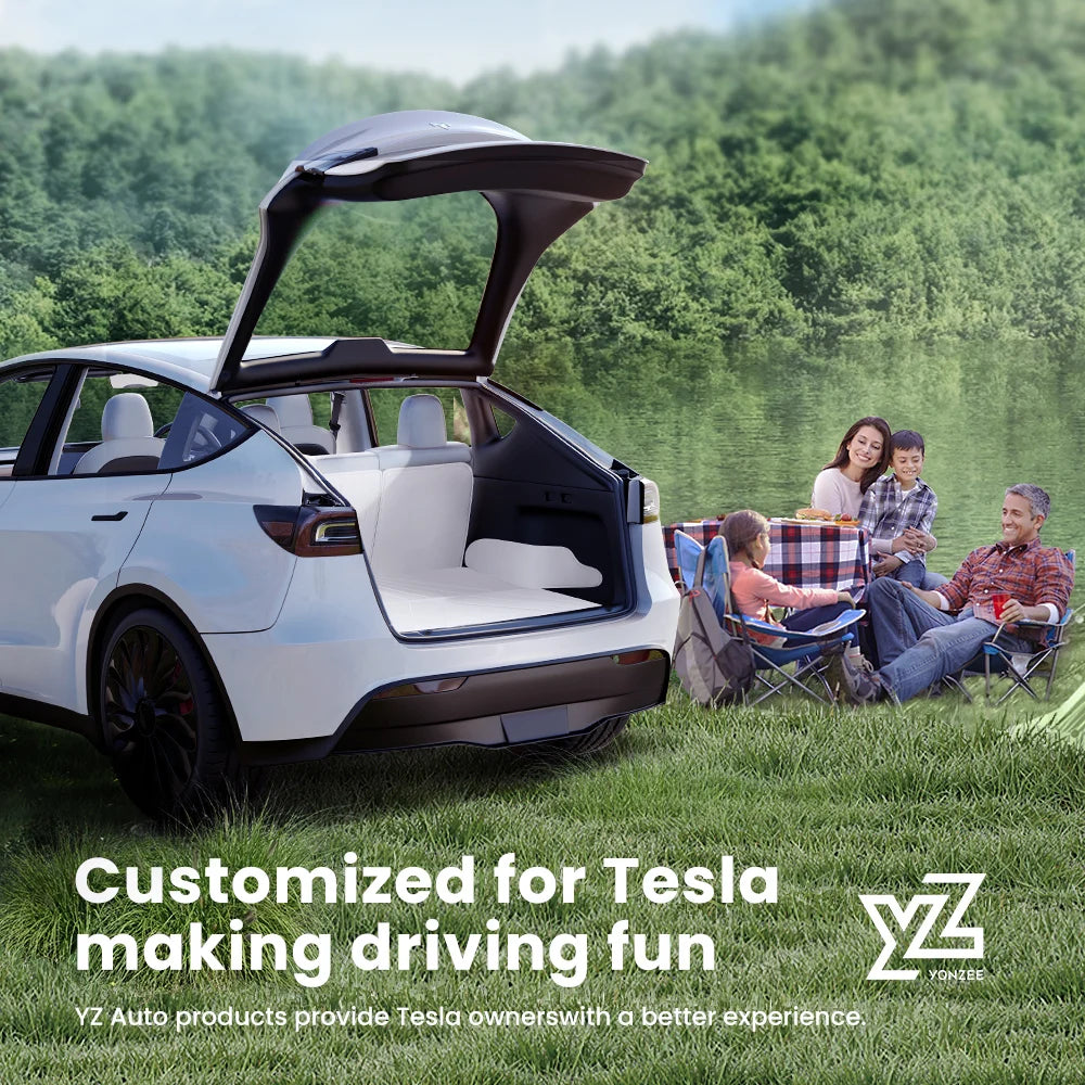 Tesla Model Y Leather Trunk Mats – Waterproof, Non-Slip