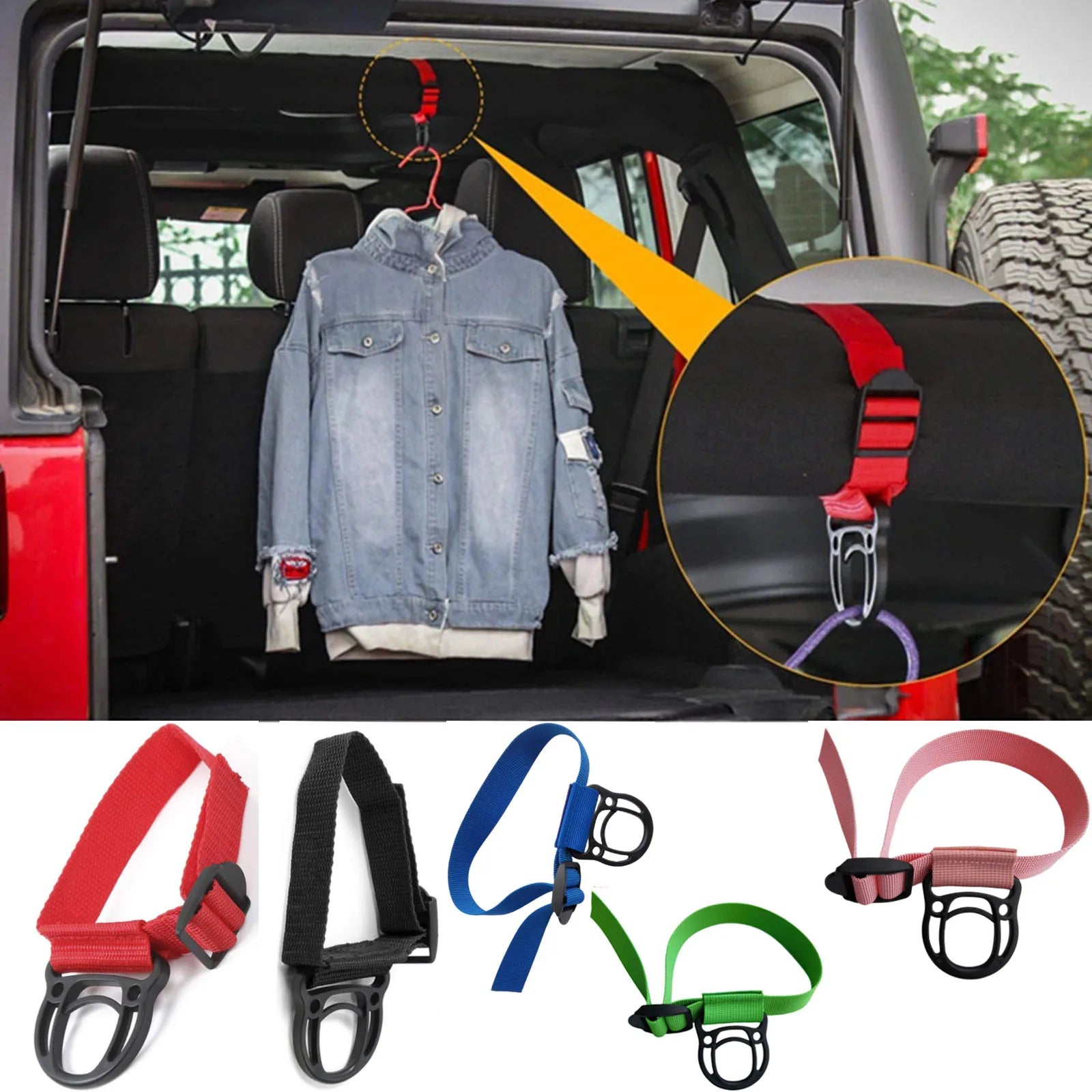 2PCS Coat Hook Clothes Hanger 45cm for Jeep Wrangler