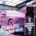 pink foaming car wash soap