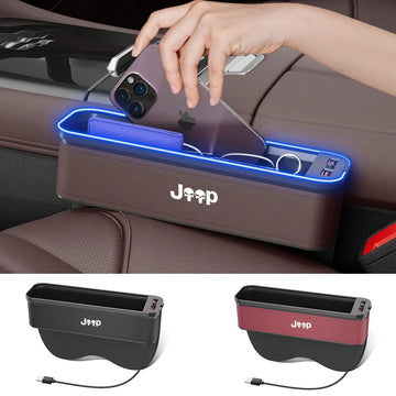 Car Seat Gap LED 7 Color Festoon Storage Box For Jeep Grand Cherokee X