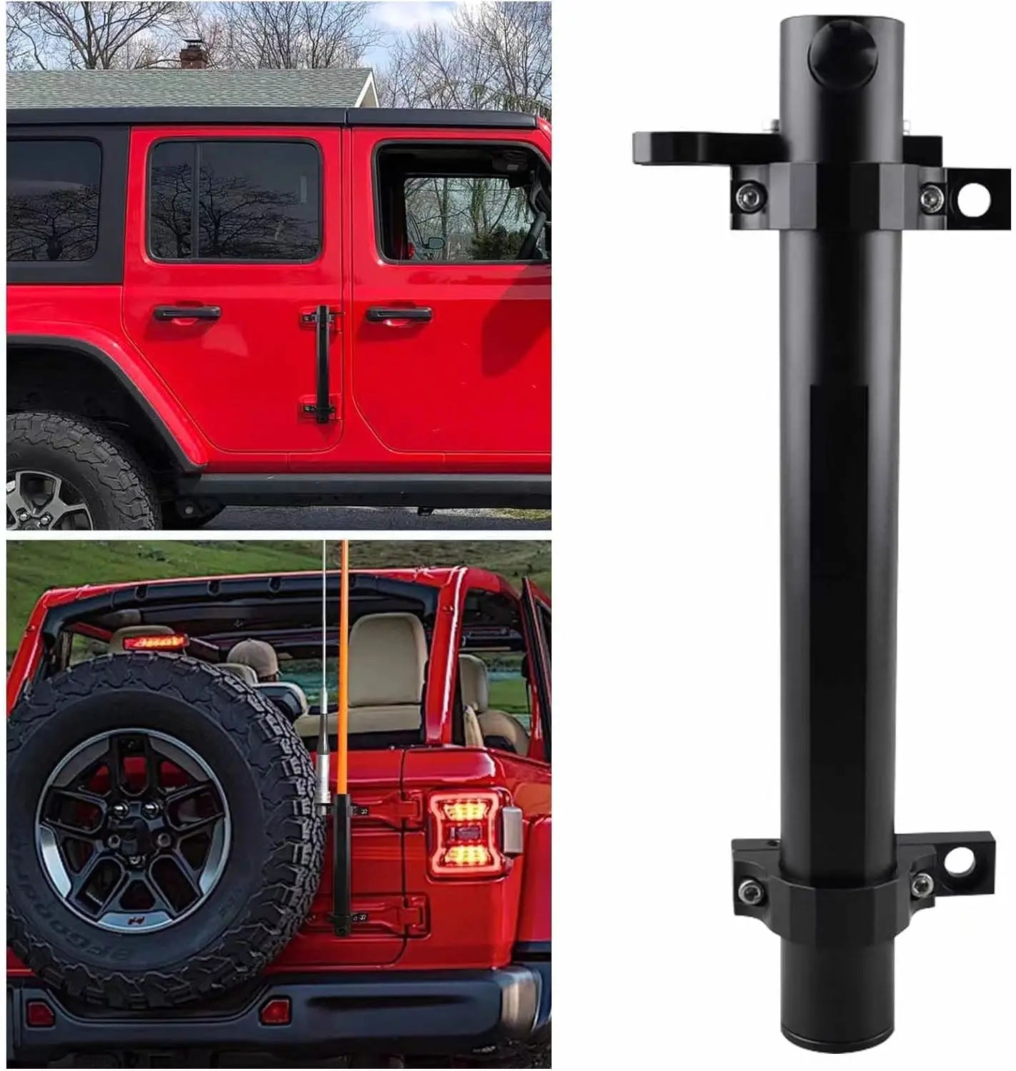 Jeep Accessories Tailgate Hinge Flag Mount and Tail Gate Pole Antenna Mounting Bracket