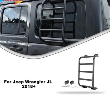 Aluminum Alloy Rear Windows Expansion Climbing Ladder For Jeep Wrangler