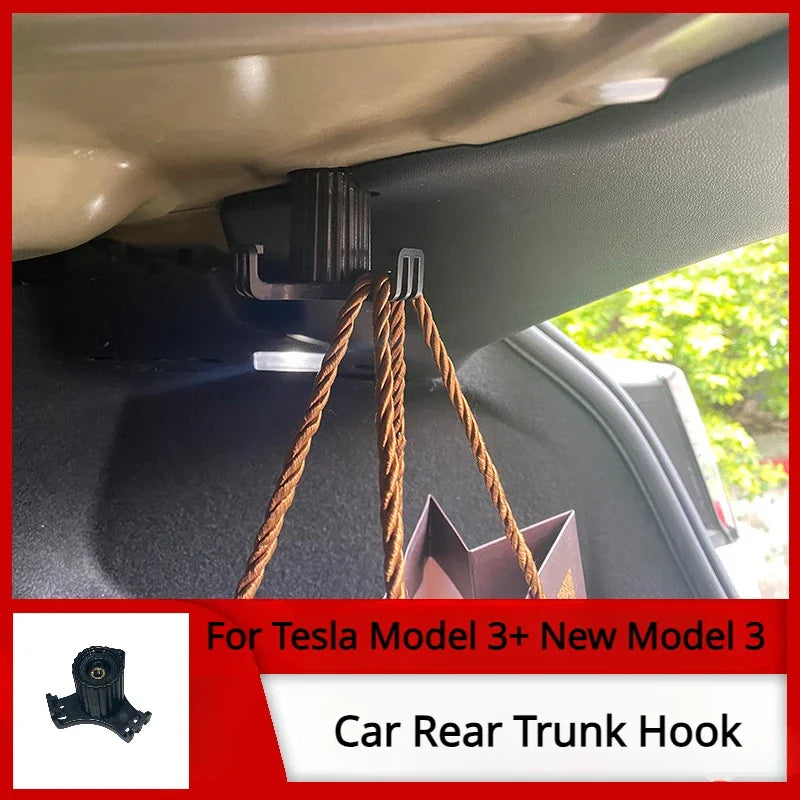 Trunk Grocery Bag Hook for Tesla Model 3 Highland 2024 – Durable Mounting Accessory