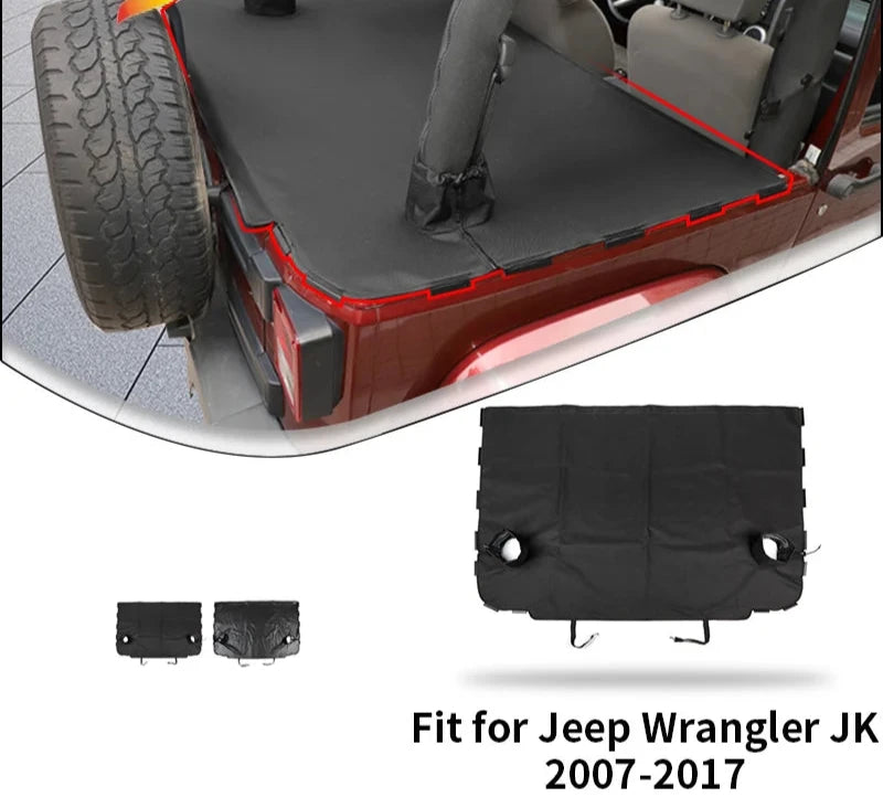 Oxford Cloth/Leather Trunk Separation Mat Pet Isolation Cover for Jeep Wrangler JK